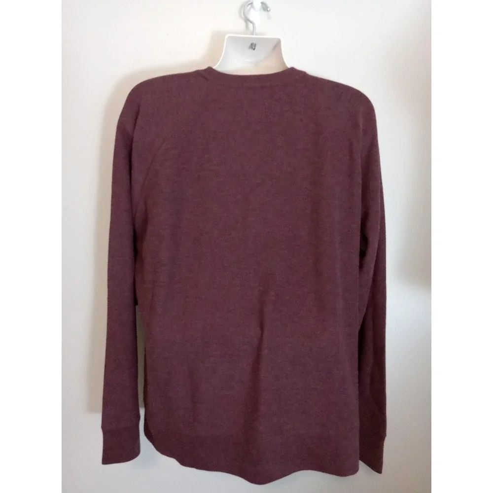 banana republic Men Heather Red Crew Neck Longsleeve Pullover  Sweater Size XL‎